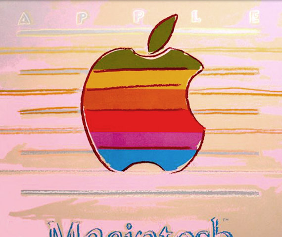masterworksandy warhol screenprint apple from the ads portfolio 1985 black frame 1